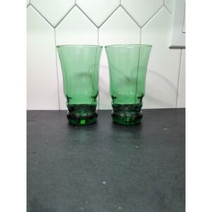 Anchor Hocking Chesapeake Tumblers, Emerald Green Iced‎ Tea Glasses, Set of 2